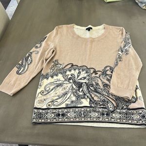 Talbots sweater with quarter inch sleeves